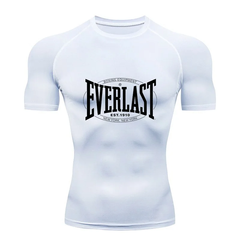 EVERLAST BOXING Men's Running CompressionT-Shirt Short Sleeve Gym Workout Shirts Fitness Shirts Men's Jogging Sportswear T-Shirt
