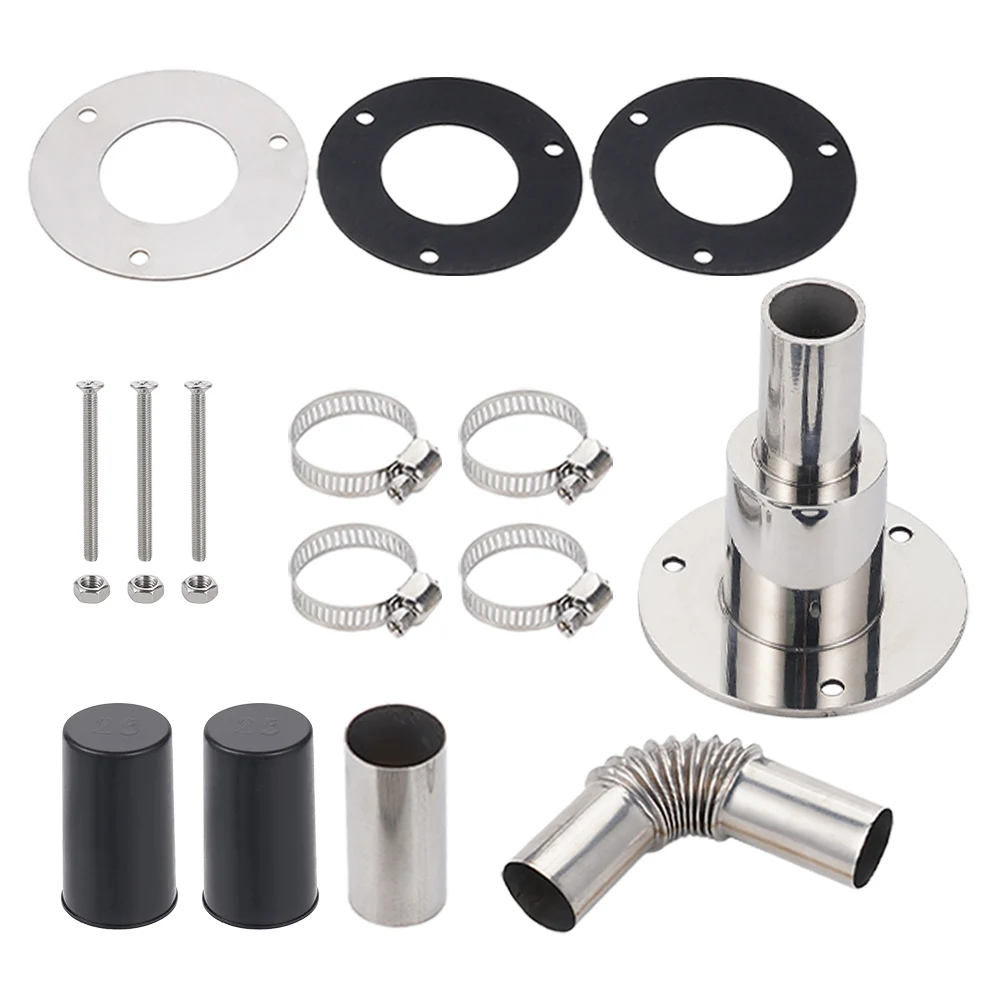 24-mm-Diesel-Heizungs-Auspuffrohr-Set, Auspuffrohrverbinder aus Edelstahl für Webasto, Eberspacher, Planar, Auto, LKW, Marine