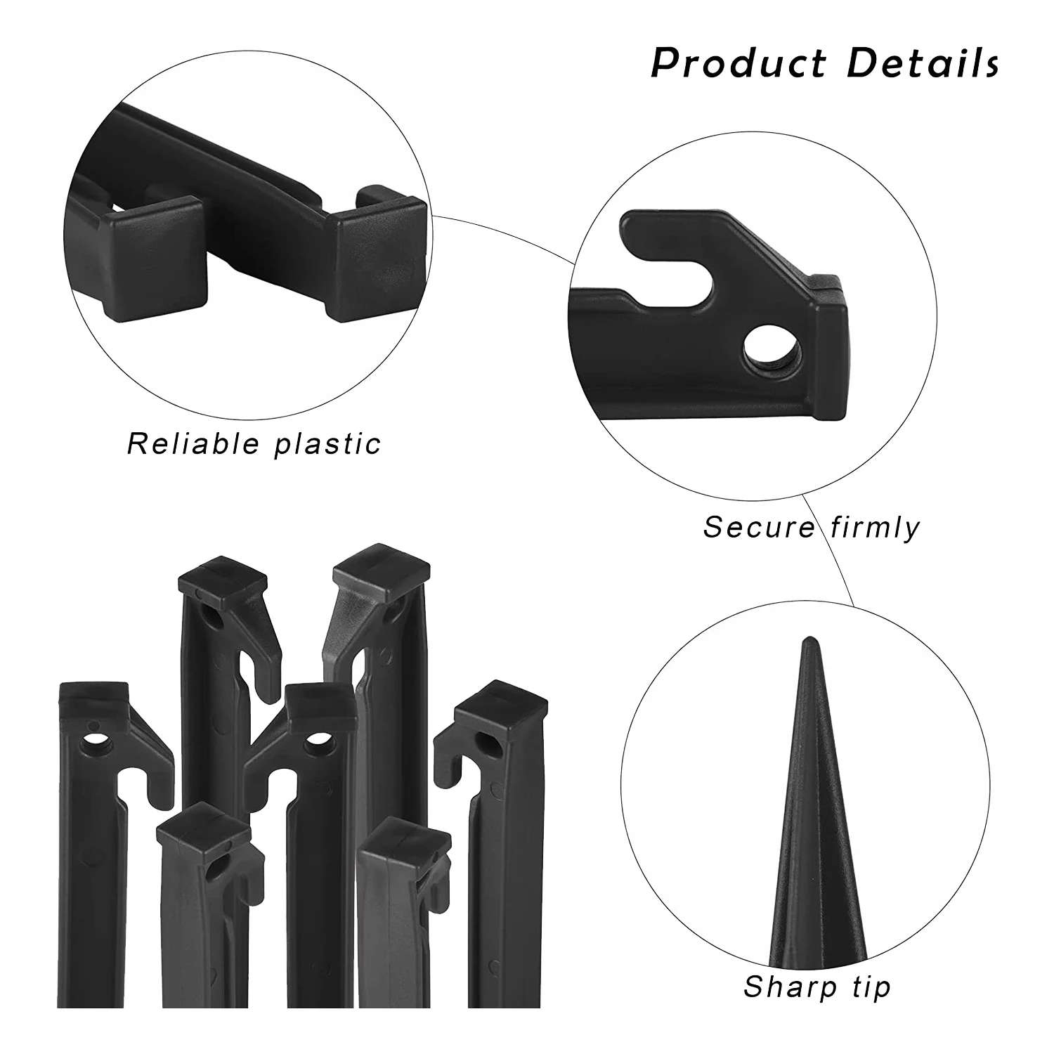 24 Pieces Plastic Inflatable Stakes 8.8 Inch Yard Fixed Stakes Stakes Anchoring Stakes Garden Decoration-B61B