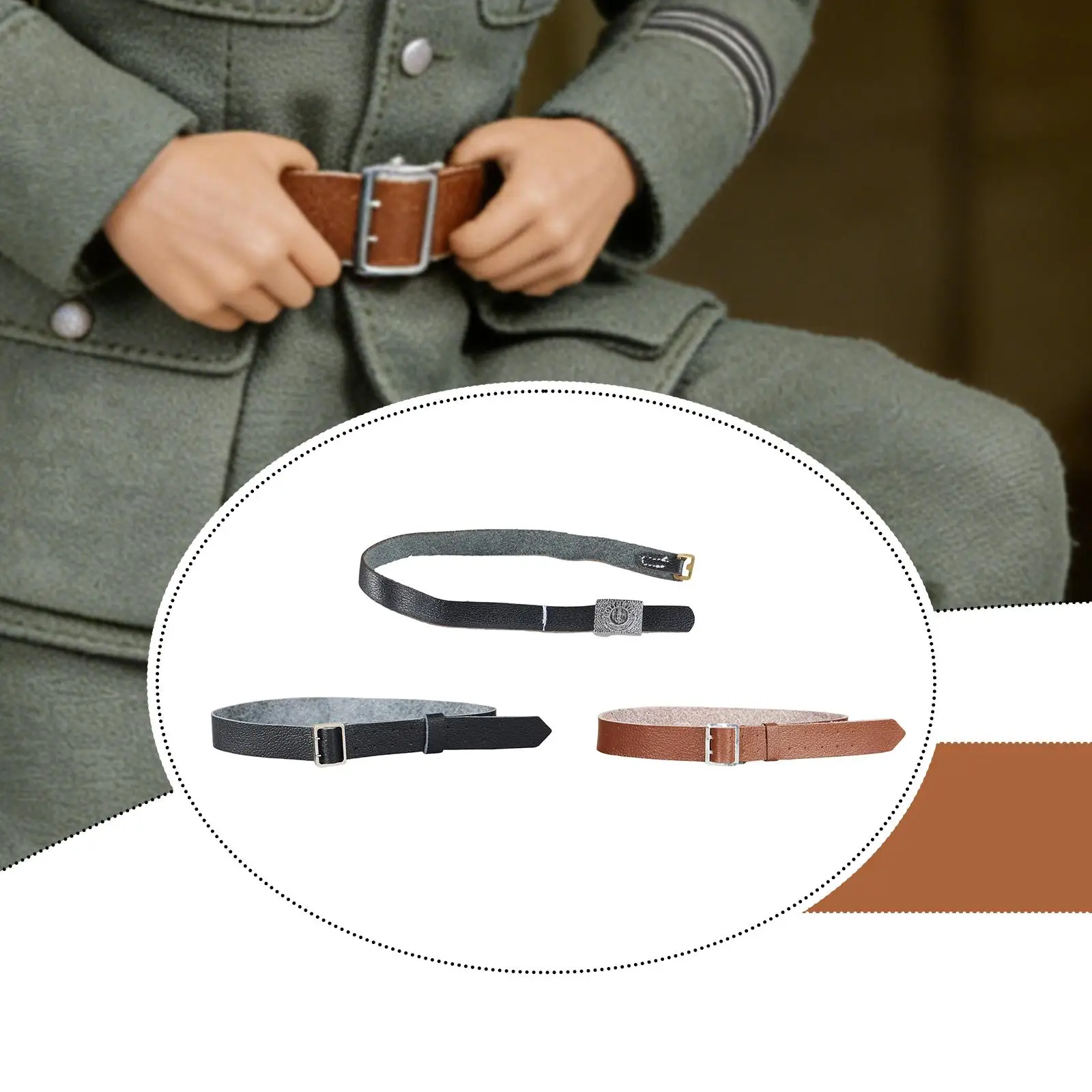 

Миниатюрный ремень из искусственной кожи для фигурок 1/6, аксессуар для кукол 12 дюймов, для демонстрации нарядов