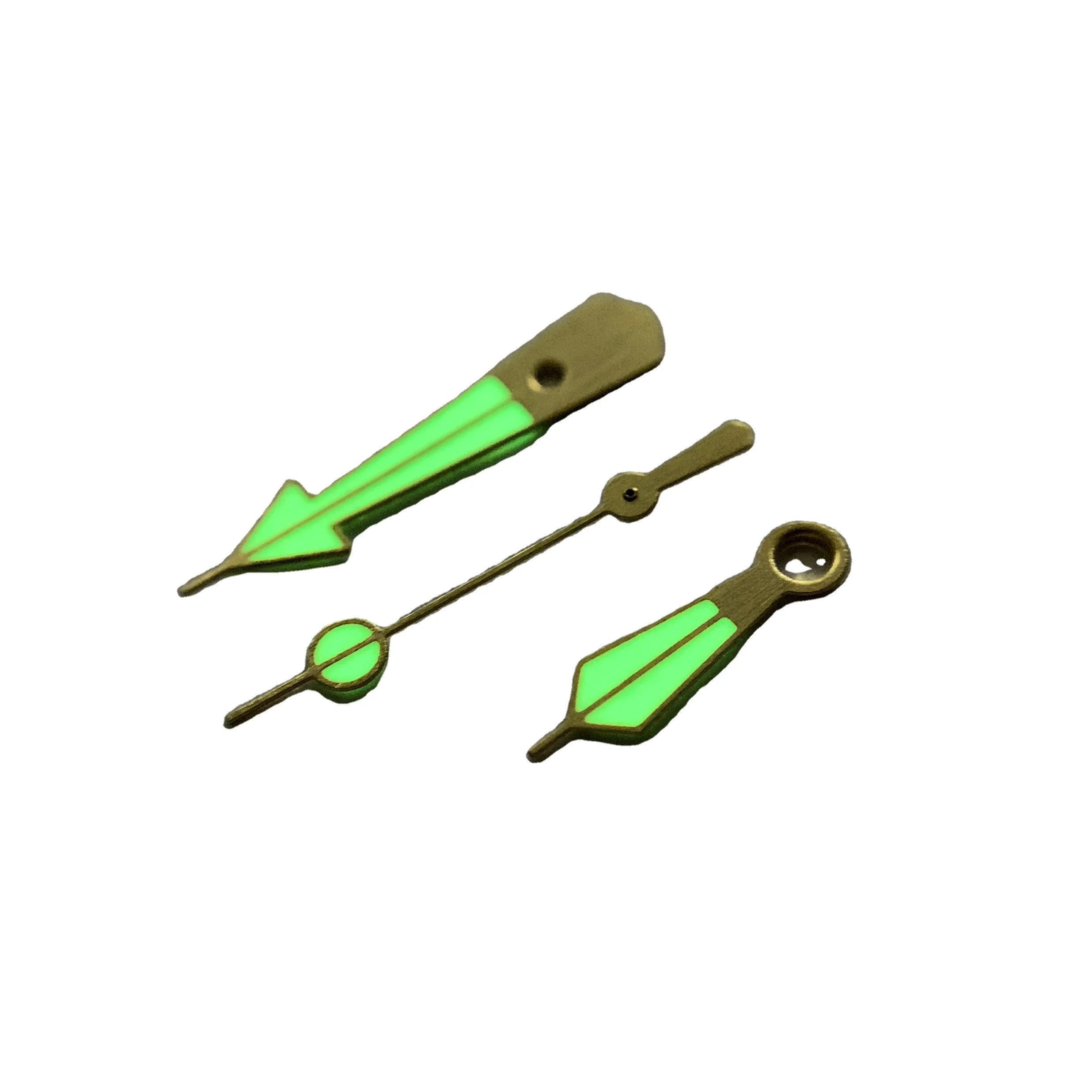 Green Luminous Watch Hands Gold Needle Fit Sei-ko NH35 NH36 NH38 Movement Watch Accessories Repair Parts Tools Reloj Manecillas