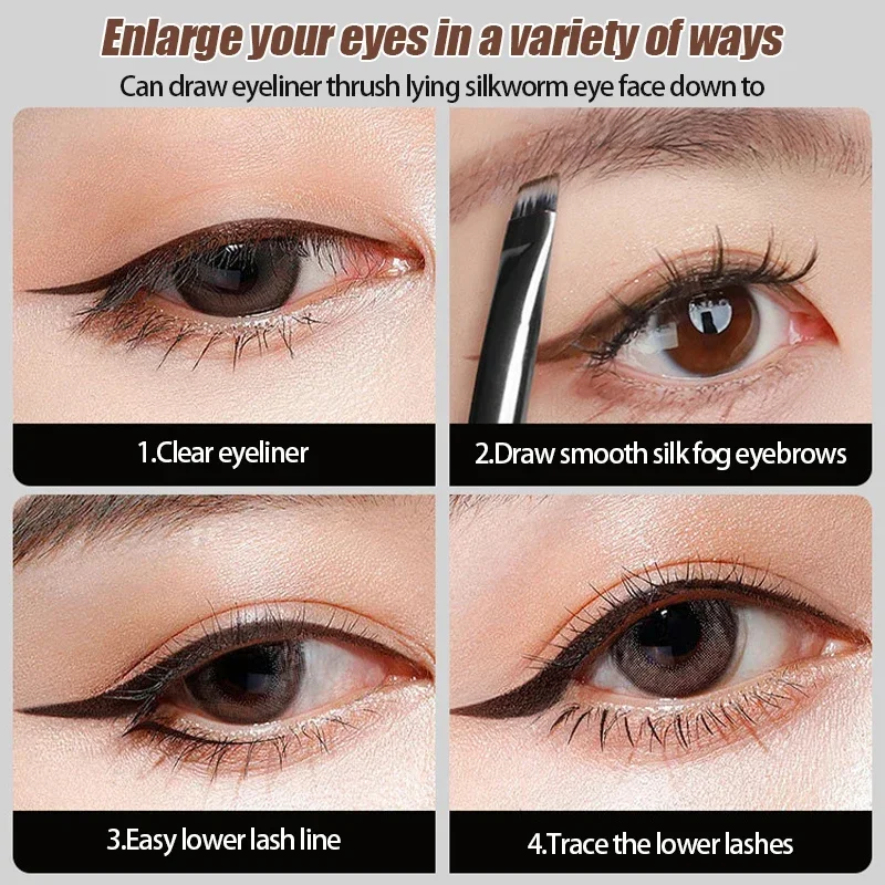 Heallor Make-up Eyeliner Creme schwarz natürlich braun Eyeliner wasserdicht langlebig seidig cremig schnell trocknend Eyeliner weich enlar