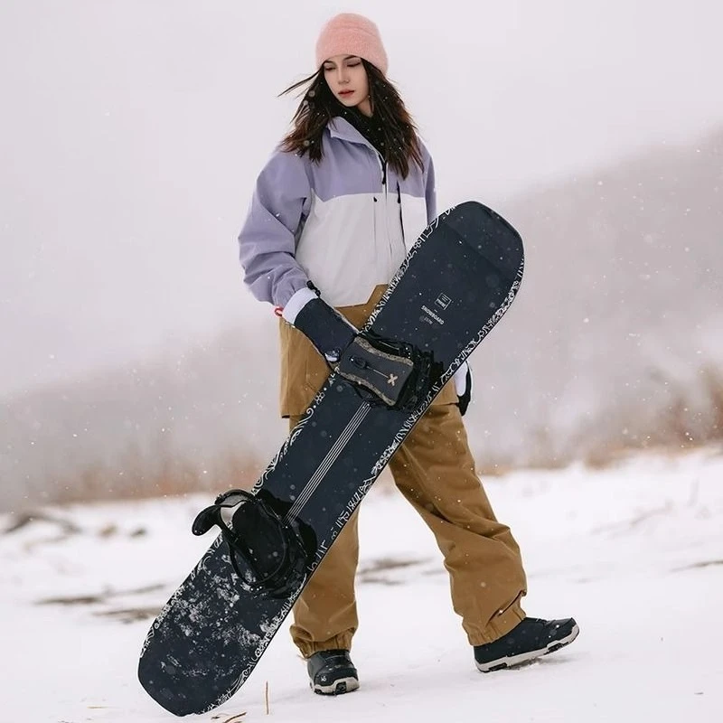 ที่วางสโนว์บอร์ดสำหรับผู้ชายและผู้หญิง สโนว์บอร์ดฟรีสไตล์ ลายดอกไม้ แบนราบ อุปกรณ์สกีทุกประเภท