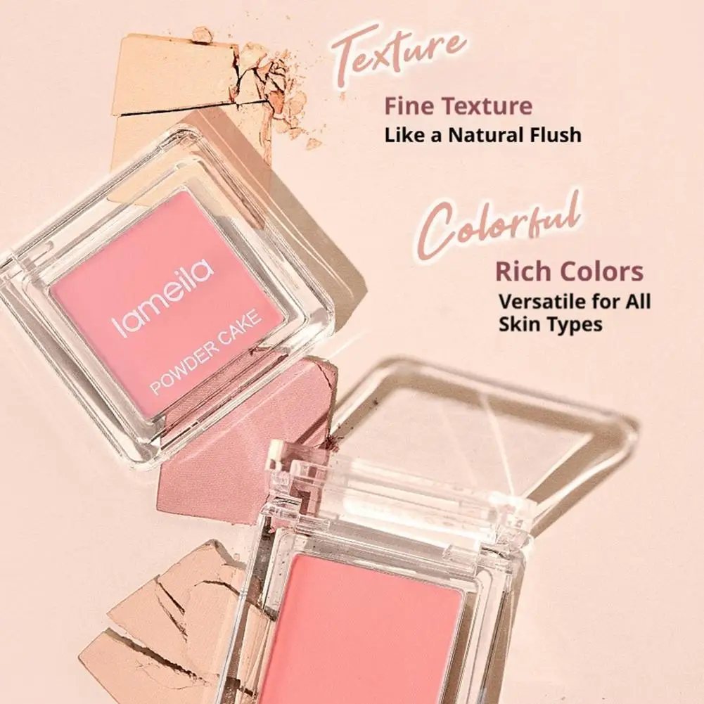 Natural Peach Monochrome Blusher Plate Pink Orange Velvet Matte Rouge Blush Face Brightening Lasting Color Rendering Nude Makeup