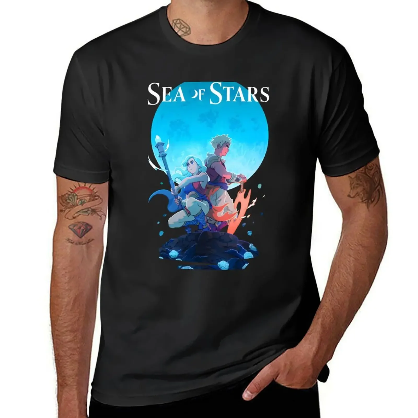 Sea of Stars - Zale & Valere T-Shirt man clothes summer clothes vintage clothes anime t shirts sweat shirts, men 