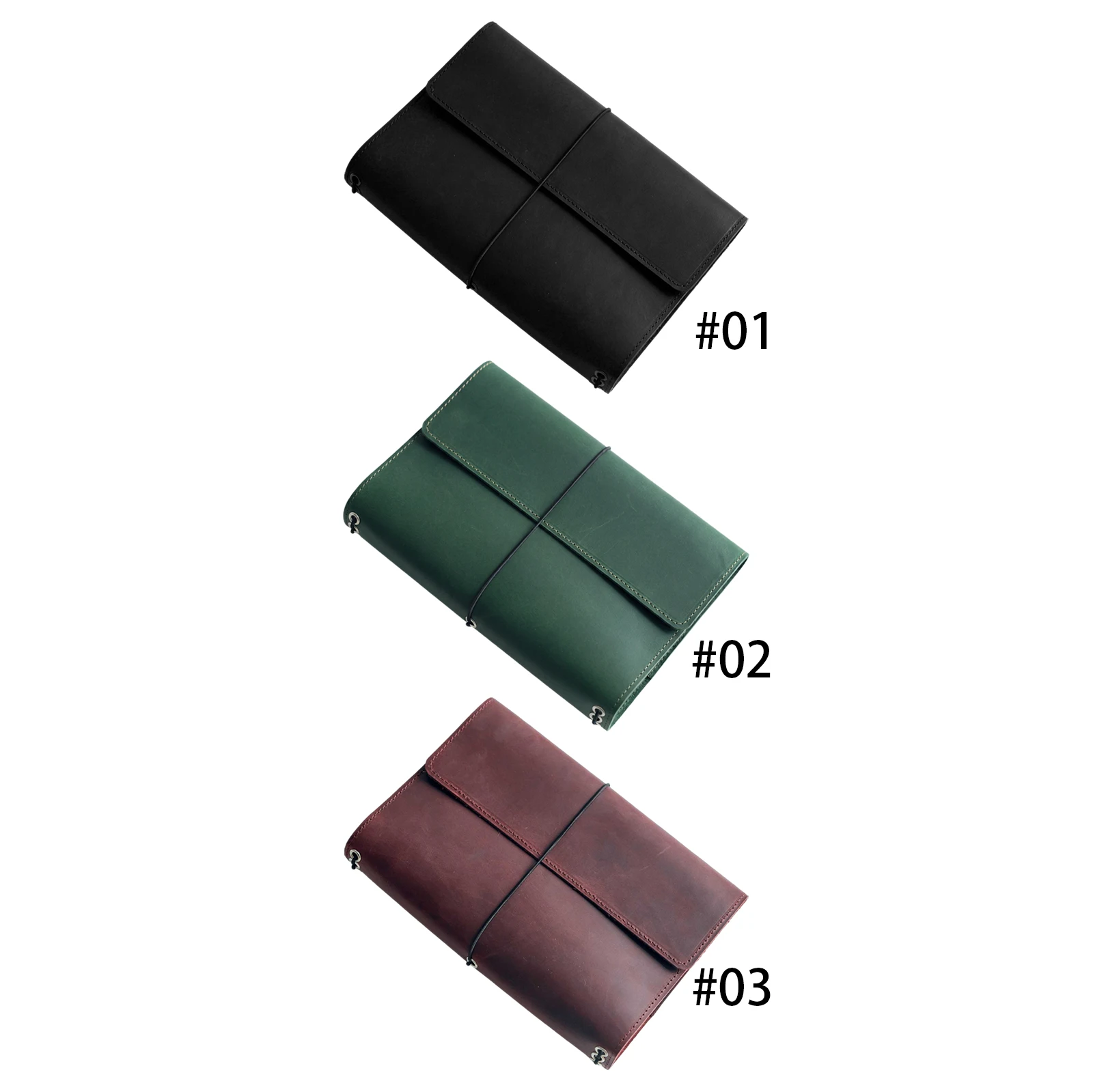 Refillable Notebook Organizer with Inner Pockets Card Slots Pen Holder Vintage Journal Cover for Adults Kids Office School Gift