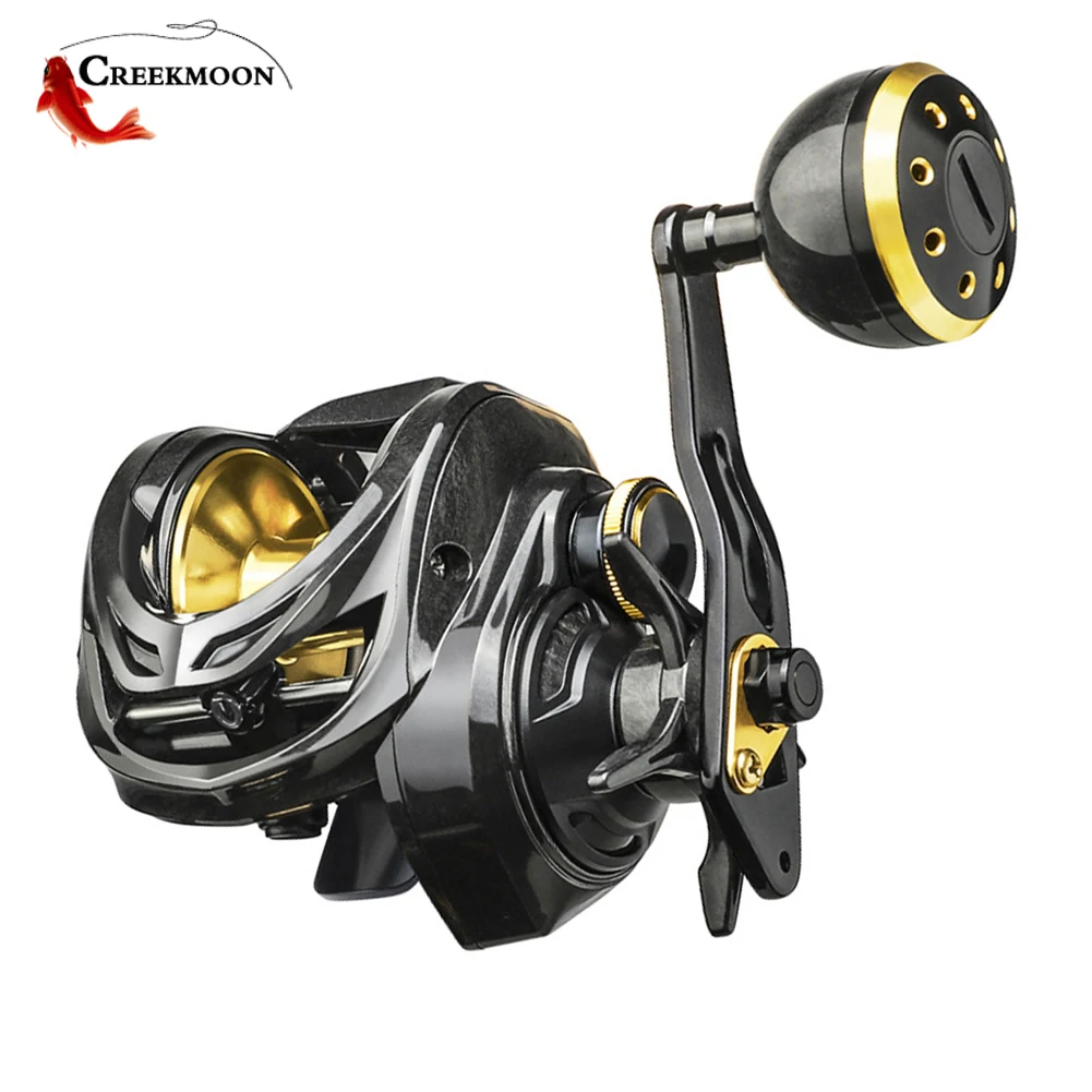 

Outdoor All Metal Fishing Baitcasting Reel Max Drag 16kg 6.3:1 Power Handle Ball Grip Spool 6+1BB Spinning Wheel Fish Saltwater