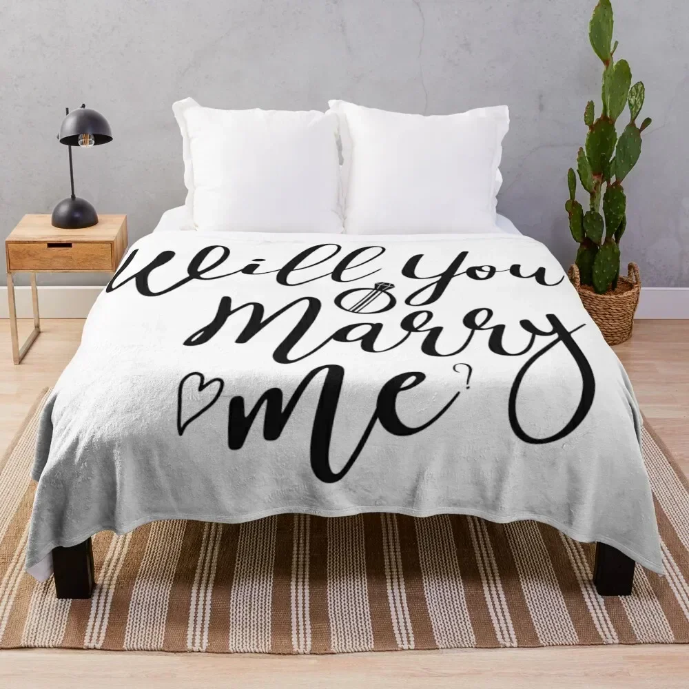 Will You Marry Me? engagement Wedding Throw Blanket Soft anime Summer Beddings Blankets