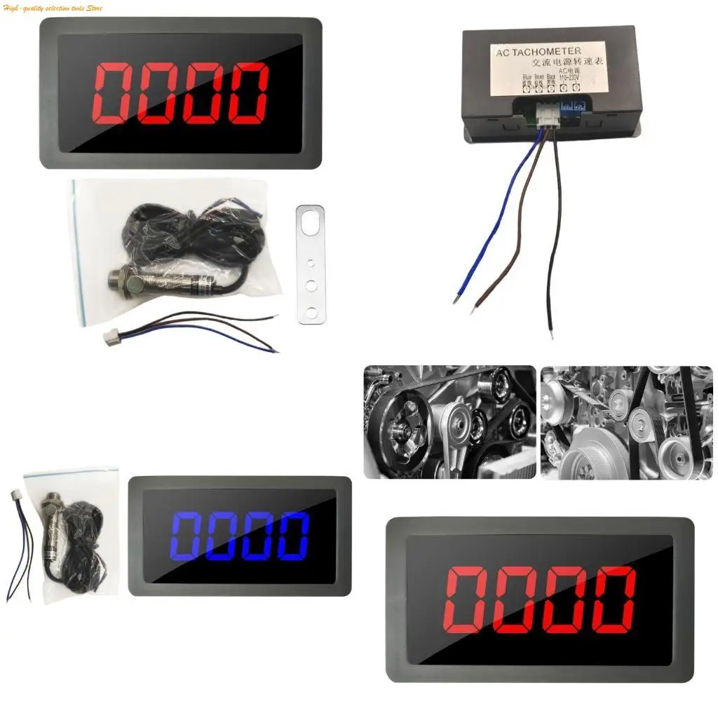 203F High Accuracy Digital Tachometer LED Display Speed Measurement Tool Speed Gauges