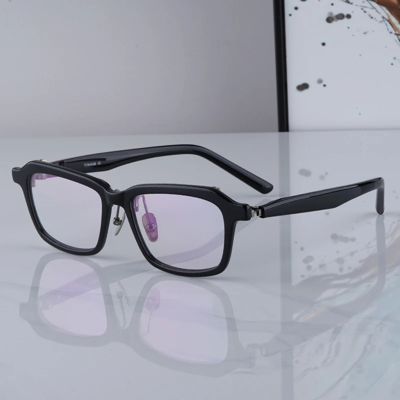 النمط الياباني خلات مربع إطارات النظارات للرجال غطاء الوجه مع الحاجب إطار نظارات رجال الأعمال النظارات NPM-58
