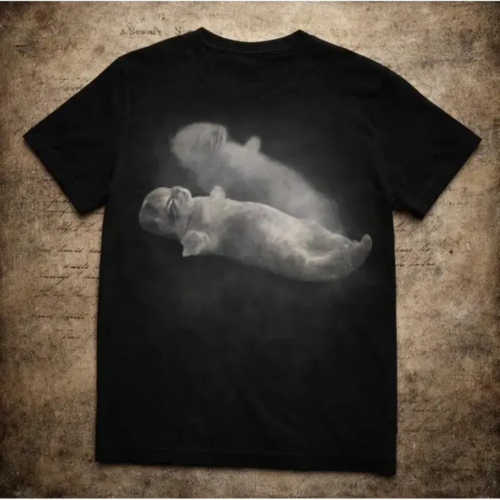 Ghost Cat T-Shirt, Cat Lover, Animal Tee, Gifts Shirt, Unisex Vintage Graphic Tees Gothic Grunge Y2k Emo Scene Amity Affliction Style Clothes Men Women Streetwear
