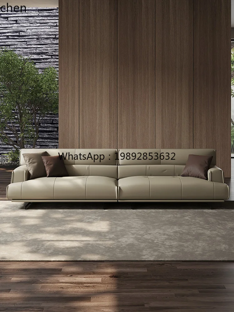 

minimalist leather sofa modern first-layer cowhide sofa living room leather sofa