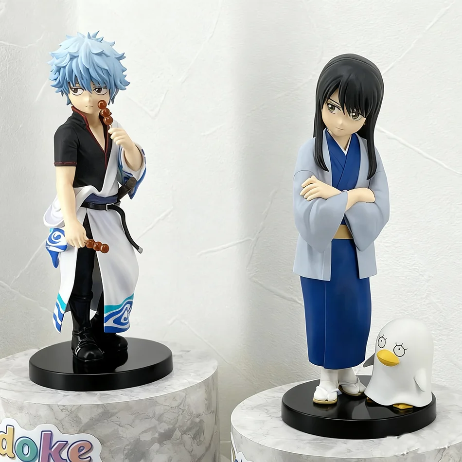 12 cm Gintama Anime Figuur Sakata Gintoki Action Figure Q Versie Katsura Kotarou Beeldje PVC Collection Model Speelgoed Verjaardagscadeau
