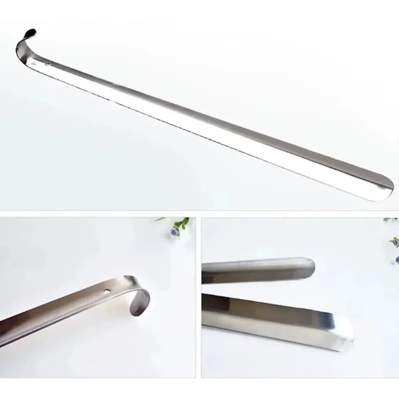 52CM Stainless Steel Shoe Horn Long Handle Professional Metal Shoehorn Home Use Shoe Extractor Lifter Pull Tool for Easy Shoe