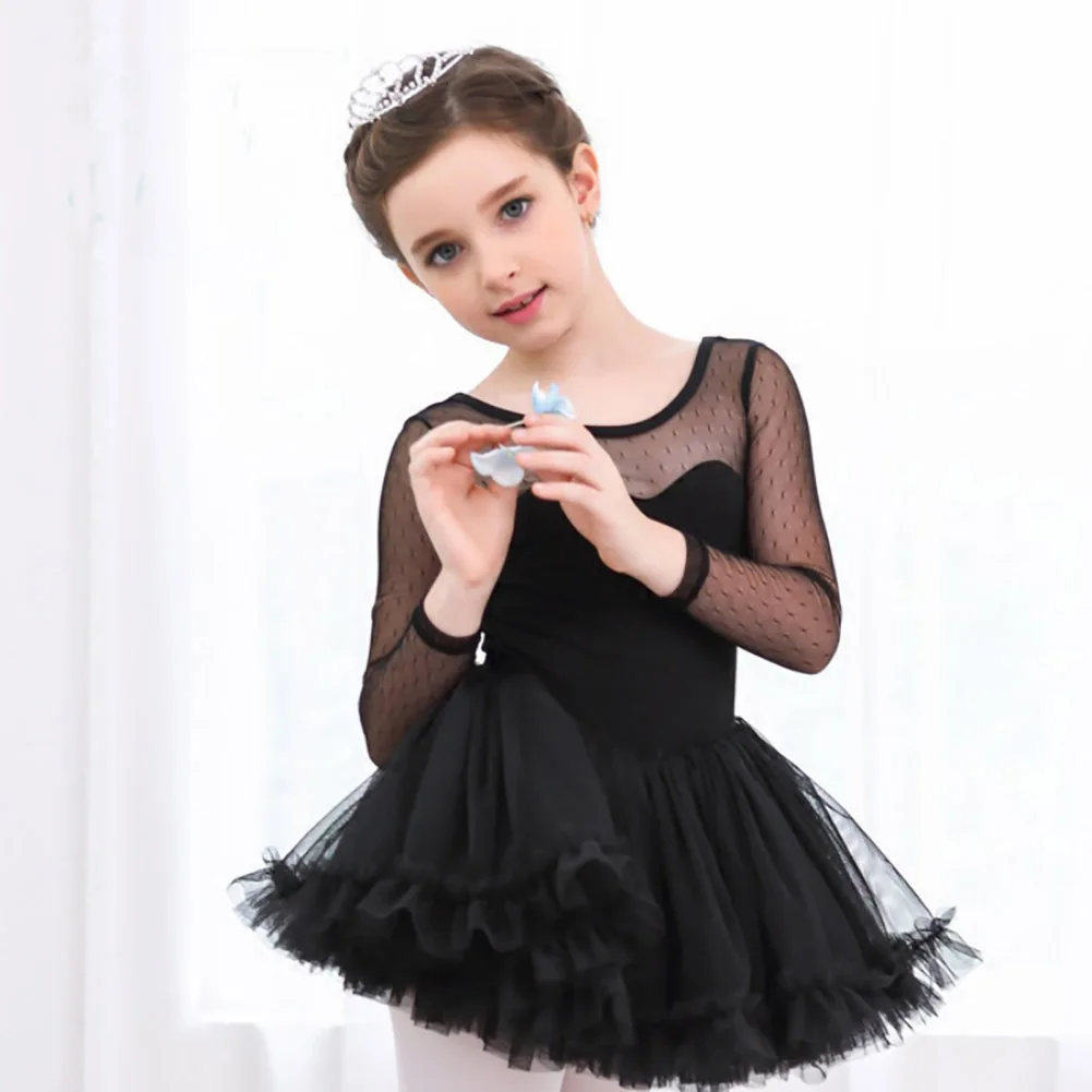 Children's Latin Dance Dress Toddler Ballet Performance Clothes Practice Skirt Sweet Girls Dress Dance Sarong