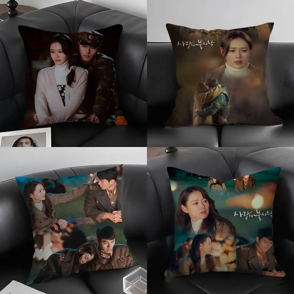 

Korean C-Crash Landing On YouS Pillow Case Soft Plush Fabric Double Sided Print Decorative Home Living Room Gift Cushion Cover