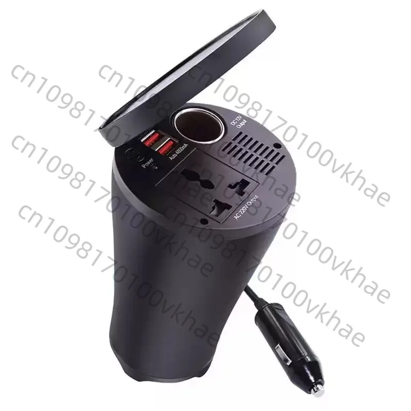 

150W 12V To 220V Car Cup Inverter: Dual USB 4.8A Power Converter