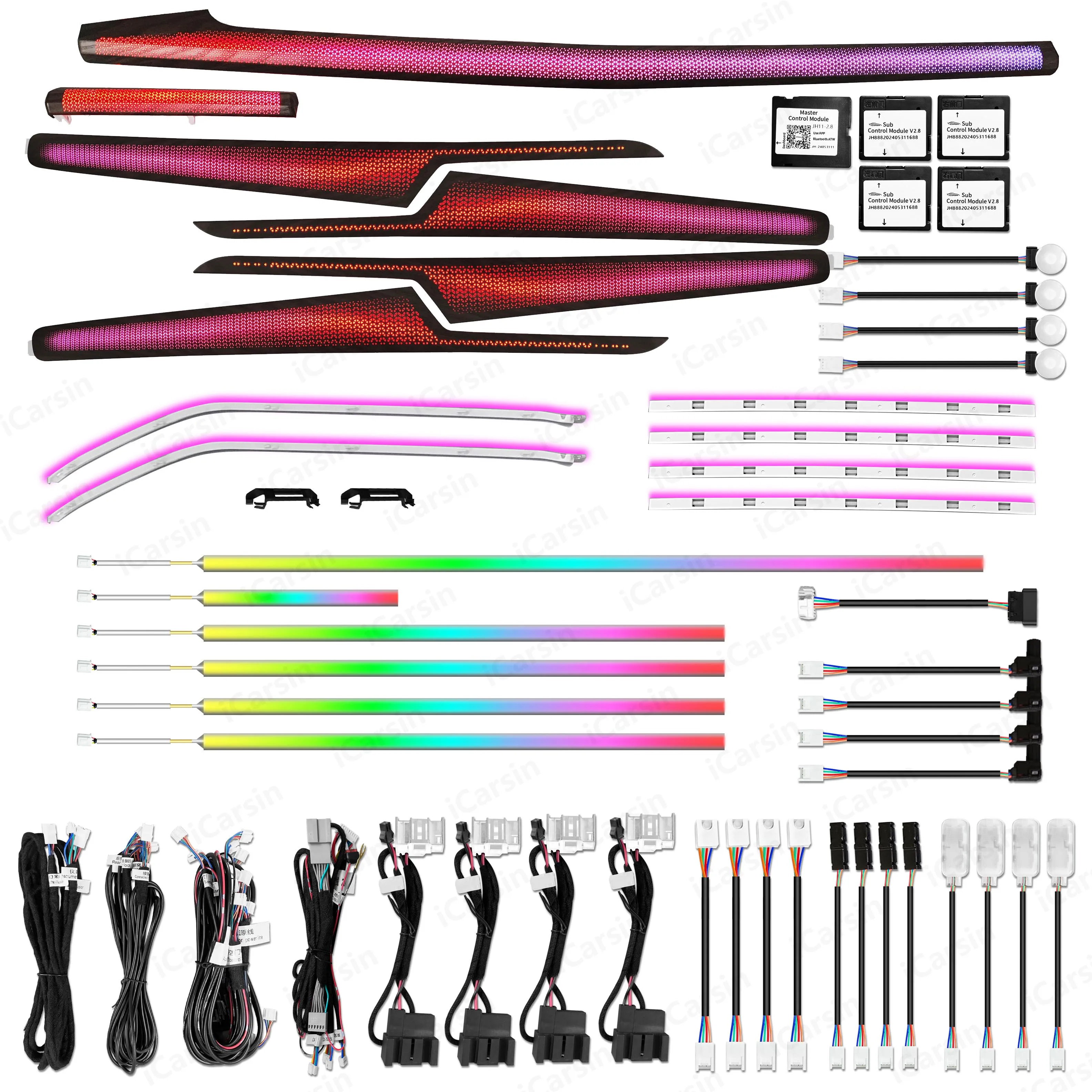 

Upgrade Short-wheelbase Version Led Car Interior Ambient Light Decoration For Audi Q5 2018-2024 Atmosphere Strip Accessories