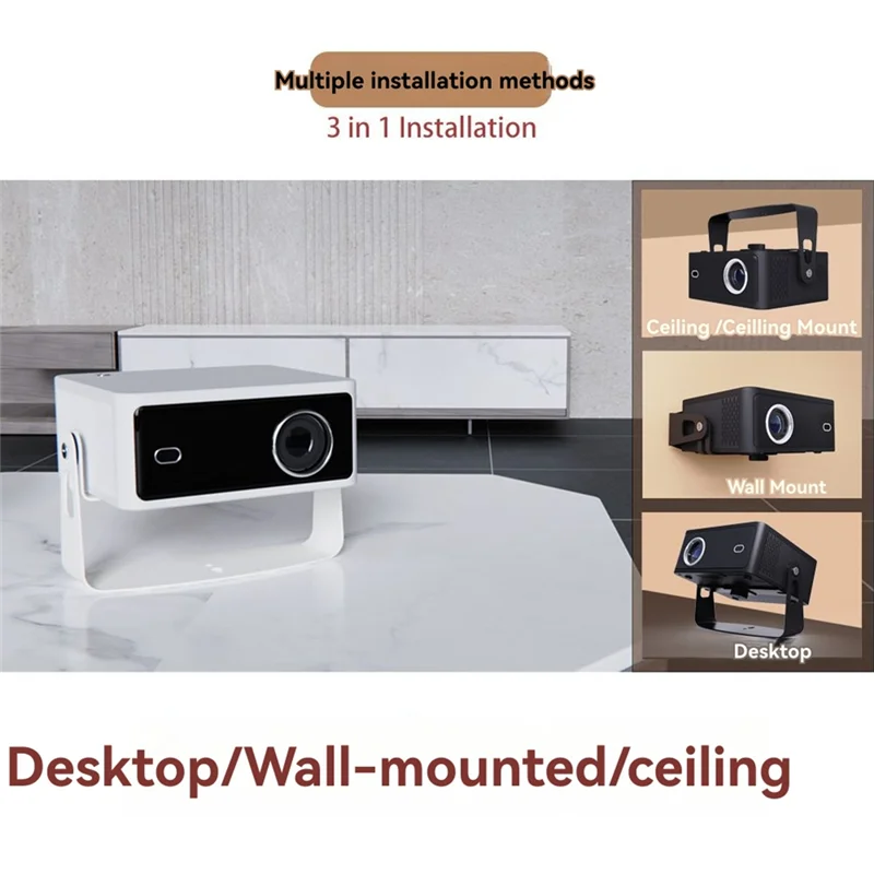 

FFYY-Universal 1/4 Screw Hole Projector Bracket 360 Degree Rotating Desktop Projector Bracket Wall Bracket Ceiling Load 5Kg