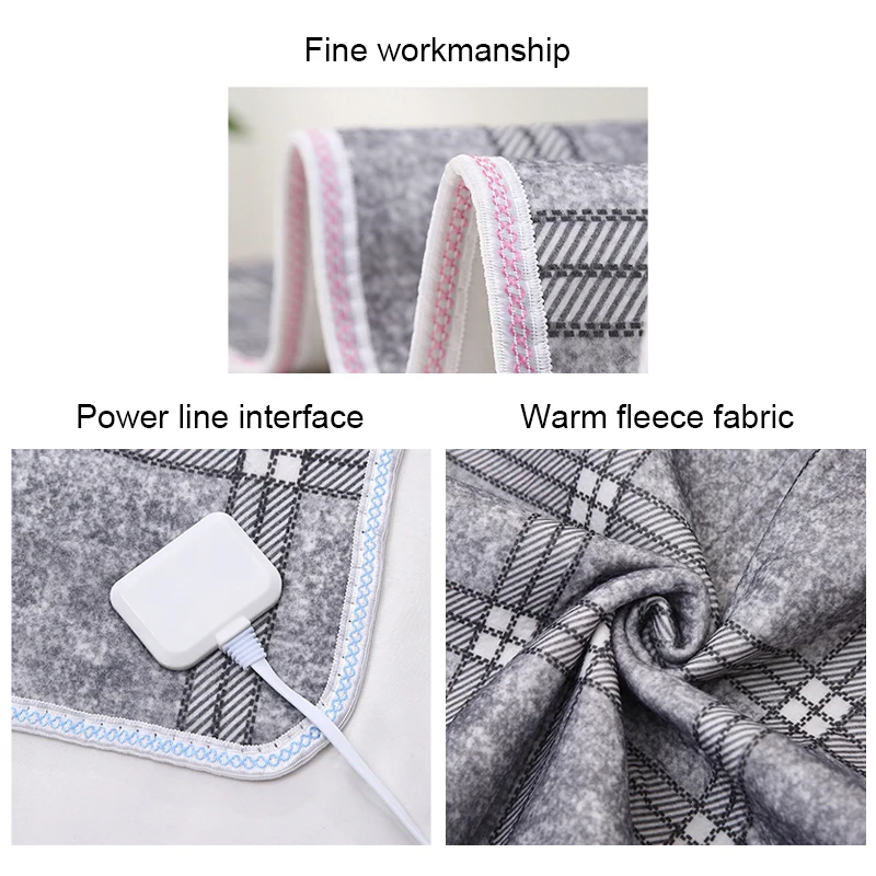 150*120cm Electric Heated Blanket for Winter, Body Warmer, Mattress, Thermostat, Heating Blanket