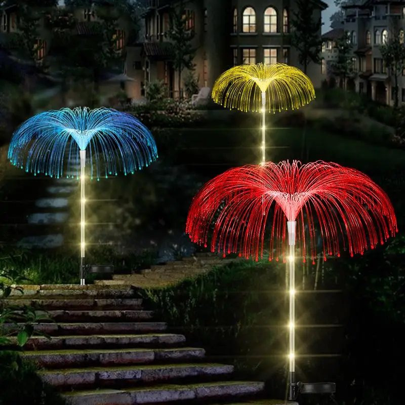 Solar Garden Lights, Fiber Optic Lights, Jellyfish Lights, Luminous, Charging, and Plug-in Lawn and Garden Decorative Lights