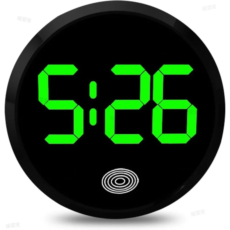 Touch-Control Car Electronic Clocks Dashboard Watch Car LED Clock with LED Display Light for Fridge RV Classroom Travel Vehicle