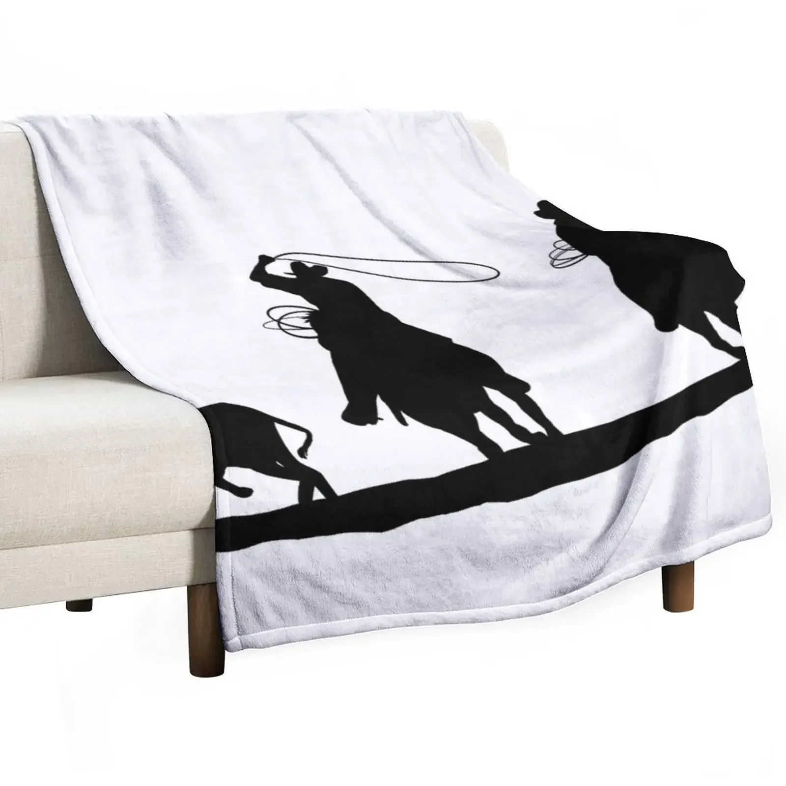 

Team Roping Throw Blanket Soft Plush Plaid Blankets Sofas Of Decoration Hairys Bed Blankets