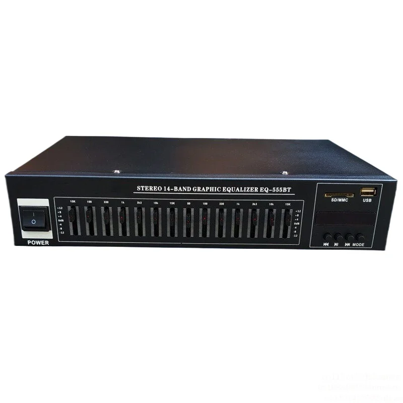 Stereo double 7-band high and medium bass adjustment EQ555 equalizer hifi fever home EQ equalizer tuner