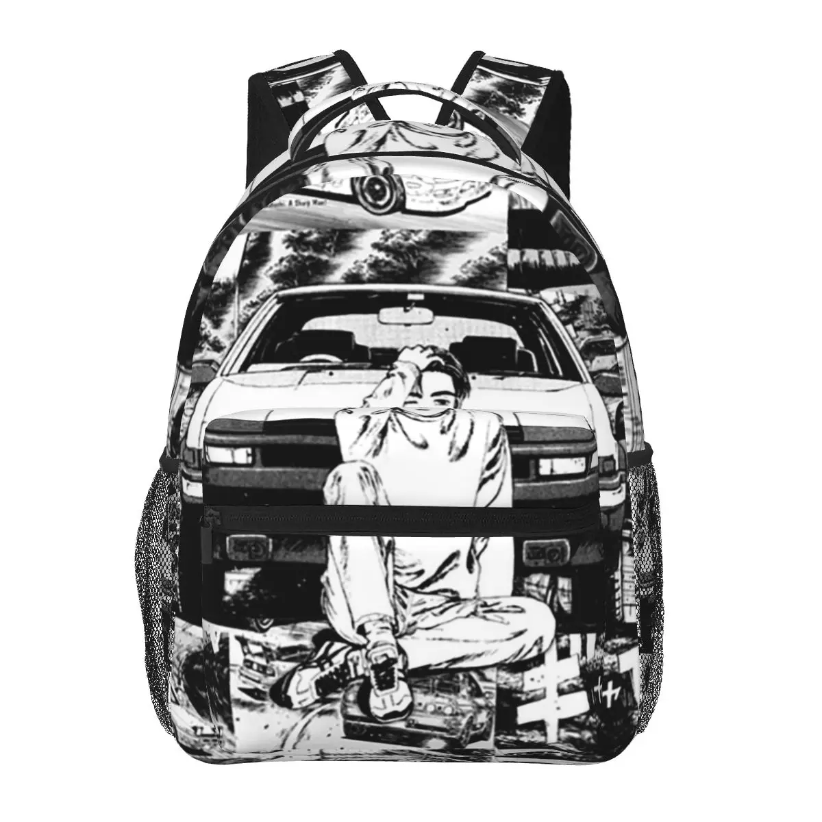 Initial D Manga Takumi Fujiwara Trueno AE86 Backpacks Boys Girls Bookbag Children School Bags Laptop Rucksack Shoulder Bag