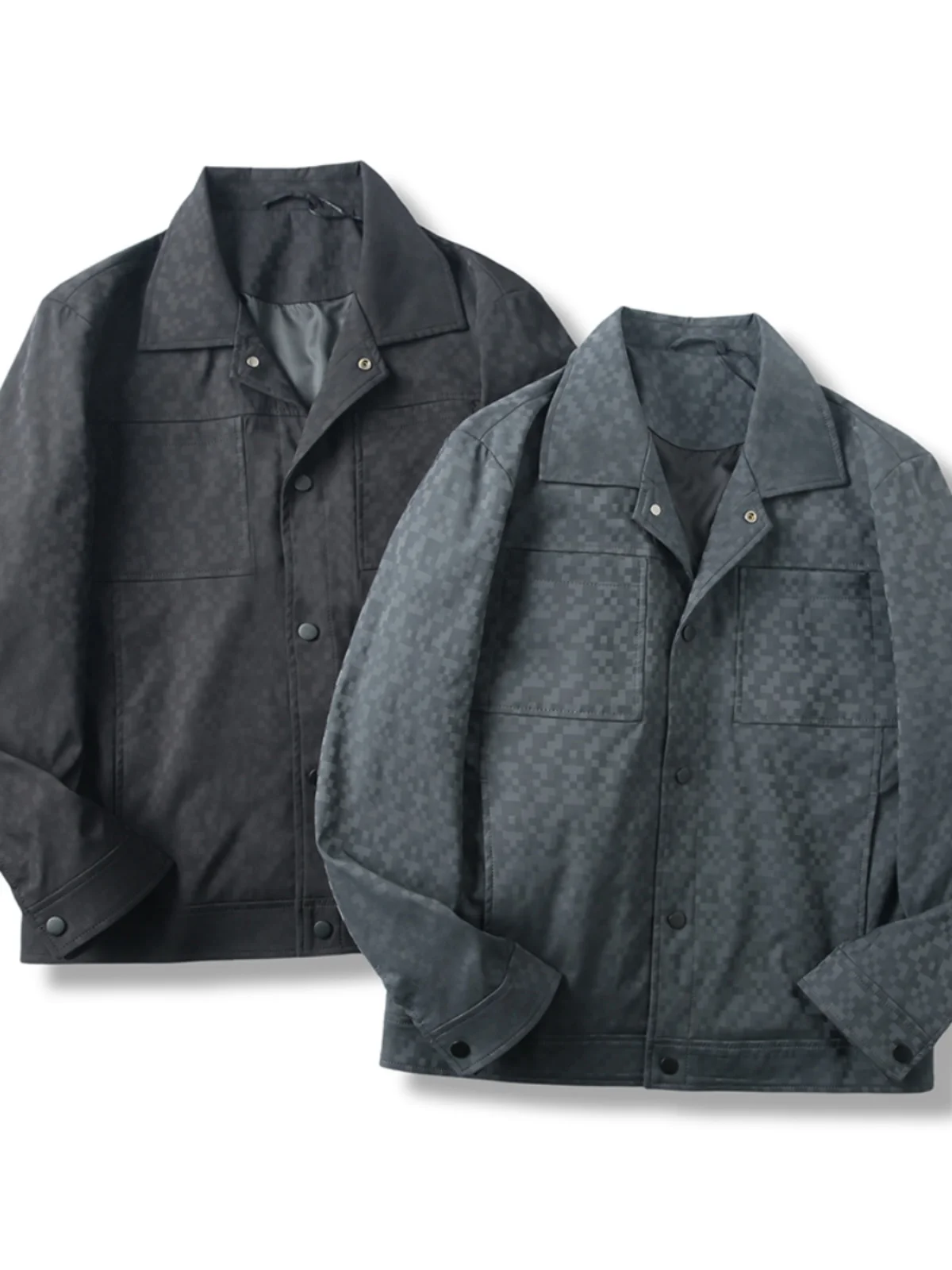 

Water-Resistant Breathable Casual Busin Men's Jaet Stand Collar Autumn Workwear Faionable Urban Sle Long Sve Oute...