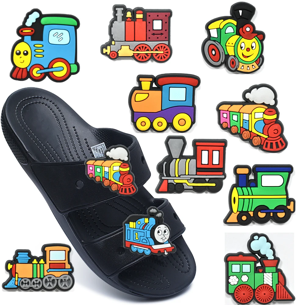 Color car series 10pcs Double  Personality Shoes Charm Clogs Original shoe Decorative Sandals Bihota Accessories