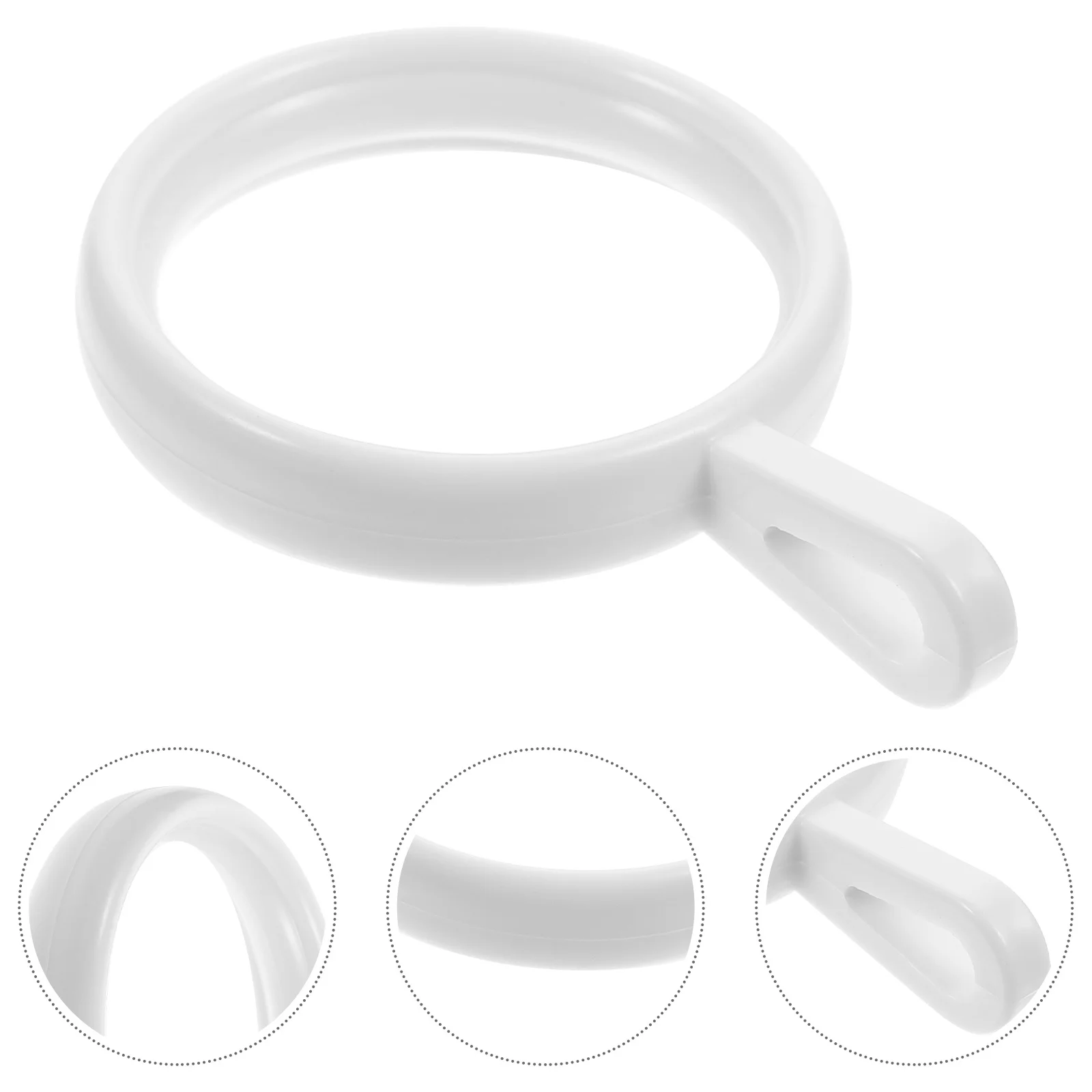 

190Pcs Curtain Eyelet Rings Thick Shower Curtain Hooks Smooth Slide Rings for Bathroom Drapery Shower Ring