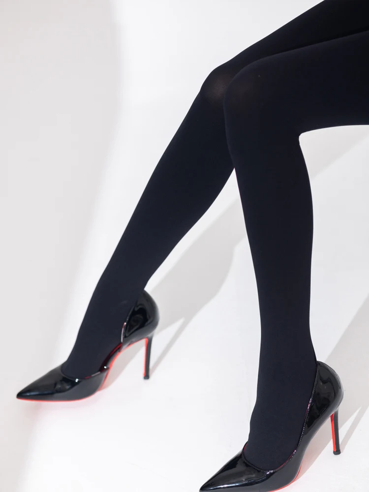 Belamimi Women Pantyhose Seamless Deep Crotch Velvet Autumn And Winter Stockings 80D Sexy Elastic See-Through Shaping Leggings