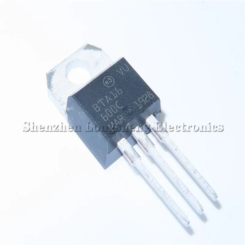 10PCS/LOT New BTA16-600C TO-220 16A 600V Triac In Stock