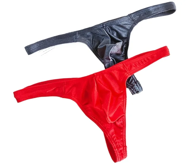 

Summer Men's Invisible T-back Underwear Stretch Comfortable Solid Color Thong Youth Fashion U Convex Pouch Underpants Daily Wear