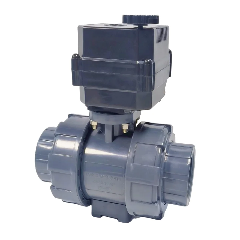 Electric Motorized 2-Way Plastic Ball Valve DN50 (2-inch) NPT Connection for Water/Oil/  Flow Control
