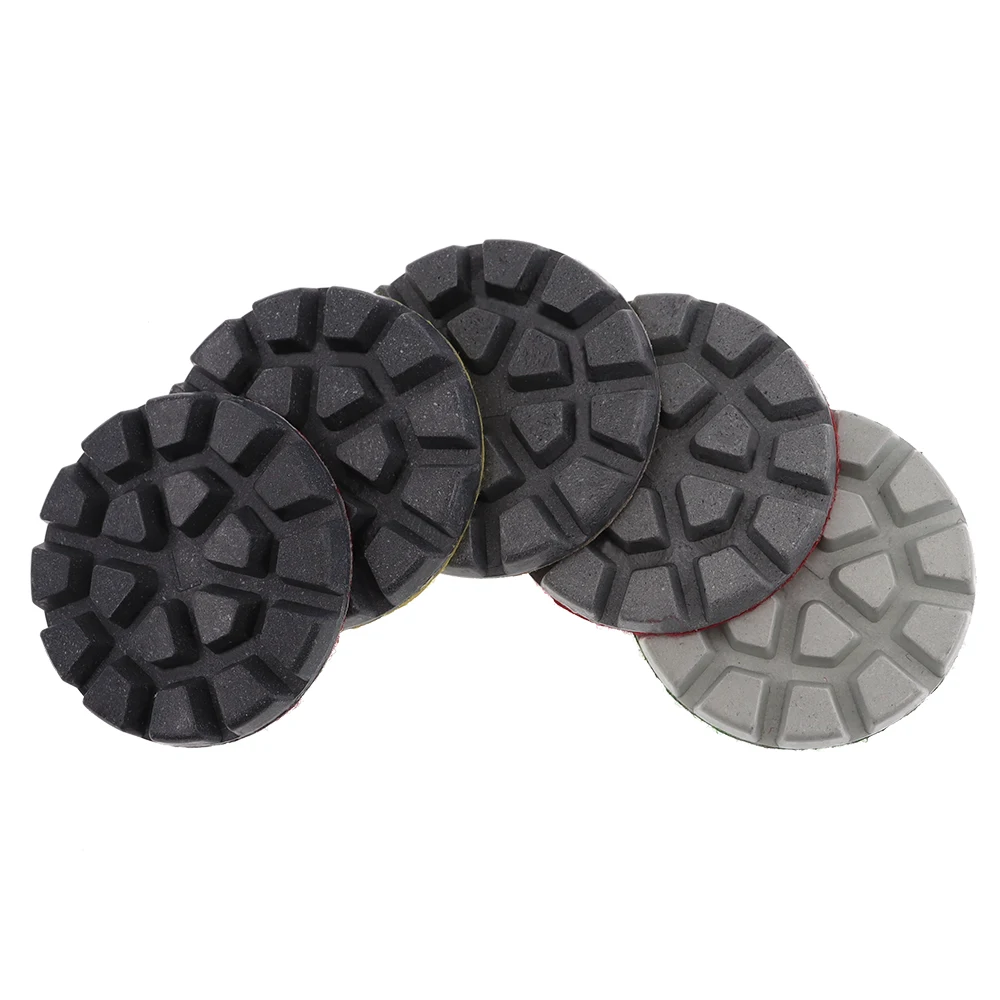 6PCS/Set 4Inch Diamond Dry Polishing Pads For Concrete Floor Thicknees 10 mm Grinding Discs Wet Polishing Granite Marble Stone