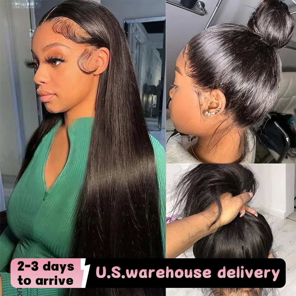 

Парик из натуральных волос 360 Full Lace Front, 40-50 дюймов, идеально прямые, 13x6 HD Lace Frontal, плотность 250, 100% натуральные волосы высшего качества