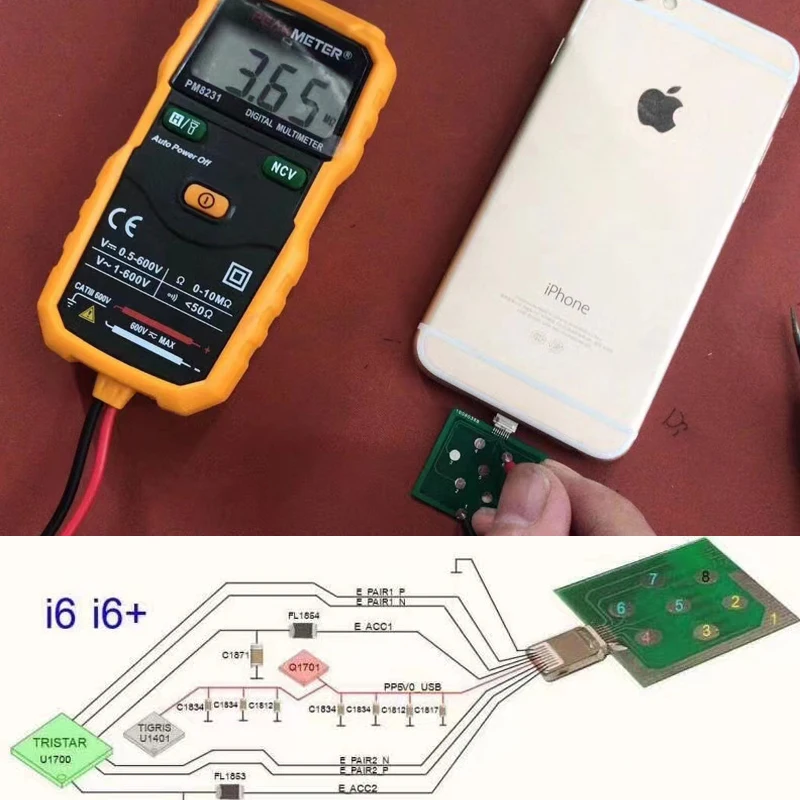 Micro Dock Flex Thử Nghiệm Ban USB Loại C Lightning U2 Pin Sạc Cổng Thử Nghiệm Công Cụ Chẩn Đoán Cho iPhone điện Thoại Android