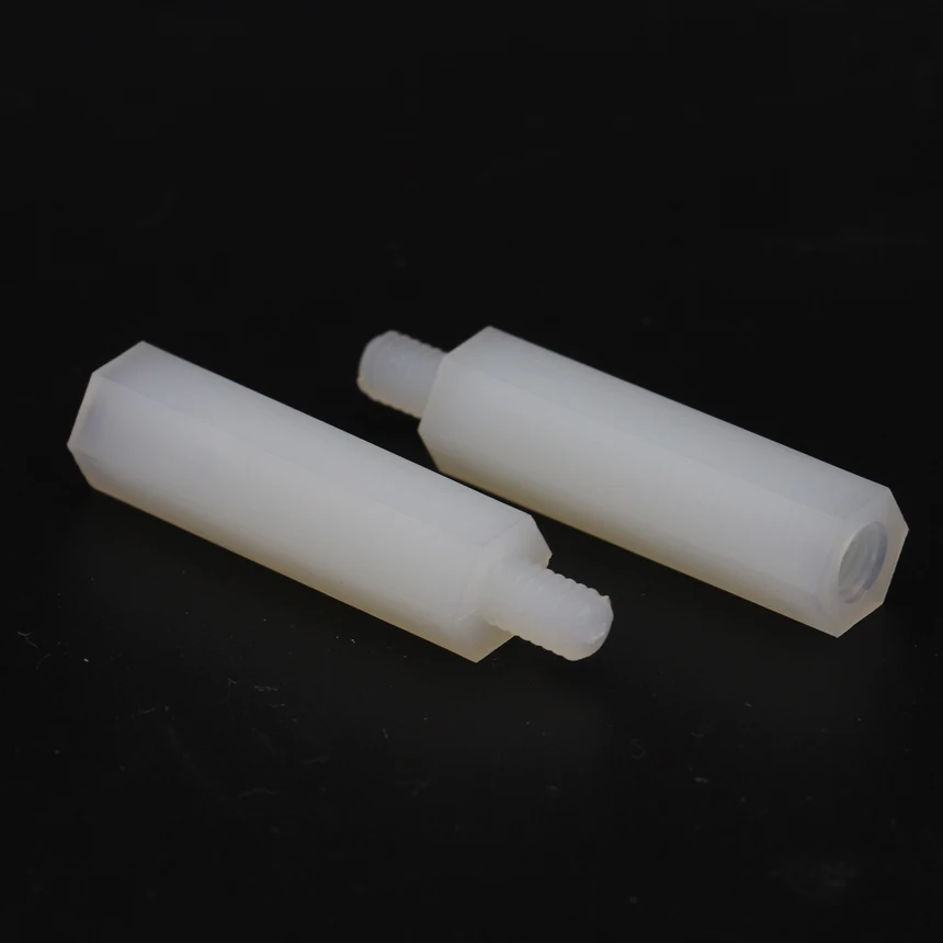 M3 M3*11 M3x11 M3*12 M3x12 6 Plastic Single End Stud Nylon Screw Pillar White Male Female Hex Hexagon Standoff Stand off Spacer