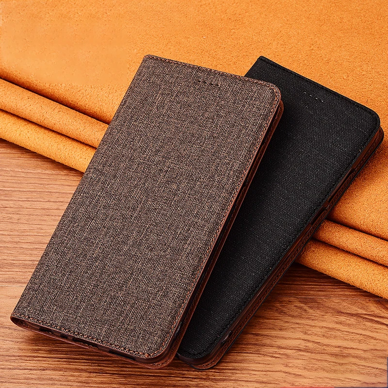 Solid Color Cotton Leather Flip Case For HTC U11 U12 U20 Plus Desire 22 Pro 5G Stand Function Phone Cover