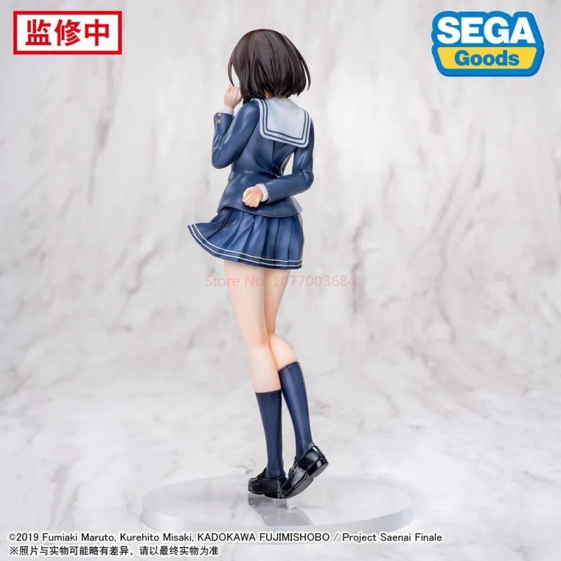 Juguete de Anime Sega genuino Saekano: cómo criar a una novia nacida Megumi Kato Jk figura uniforme para niña modelo juguete de adorno de escritorio