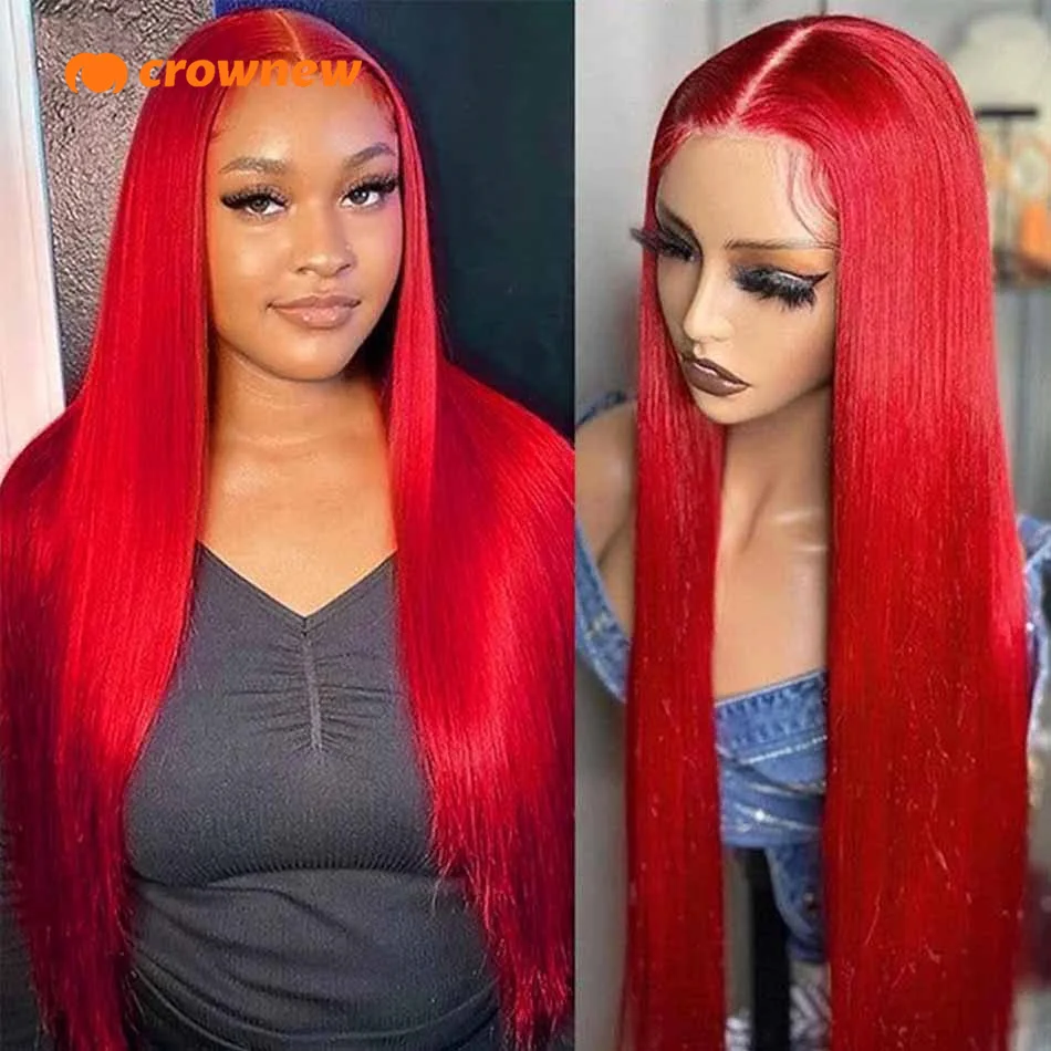 

Hot Red Lace Front Human Hair Wigs Straight Frontal Wig Human Hair 13X4 Hd Lace Frontal Wig Human Hair Pre Plucked Cheap Wigs