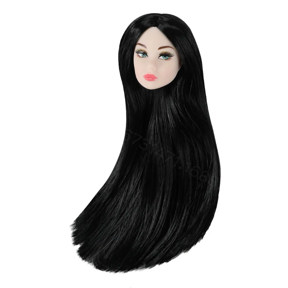 

With Make-up Supermodel Doll Head Curly Hair European 1/6 Doll Head Dress Up White/normal/chocolate 30cm Dolls Head