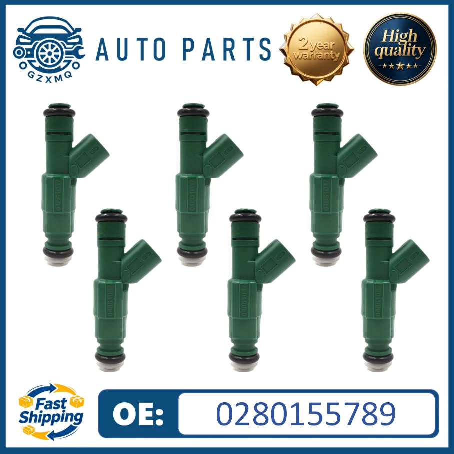 6pcs Fuel Injectors 0280155789 For 1998-2000 Dodge Grand Caravan Caravan Plymouth Voyager Grand Voyager 3.3L V6