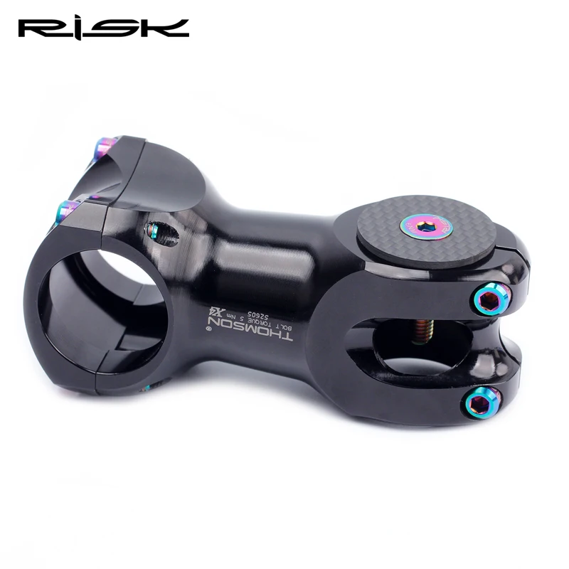 RISK Carbon Fiber Mtb Bike Stem Cap Bicycle Handlebar Table Cover Bridge Throat Titanium alloy Screw Riser Headset Top 28.6 OD2