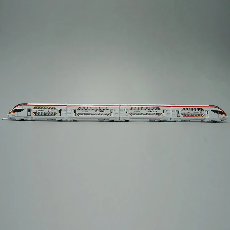 Odlewany metalowy model dwupoziomowego pociągu CRH Miniatura kolejowa z torami