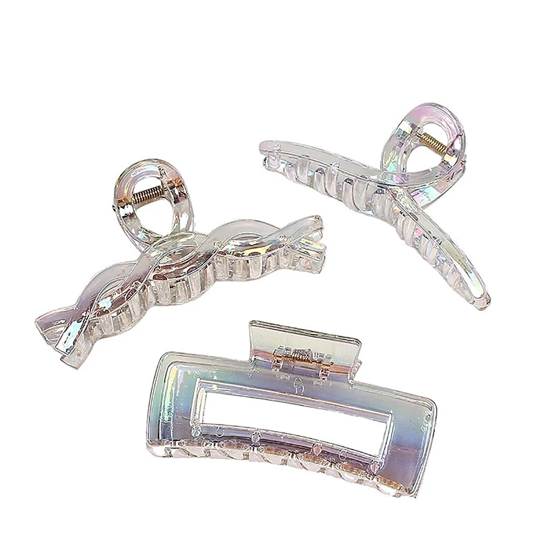 

Hair Claws Elegant Transparent Plastic Hair Claw Dream Colorful Simplicity Hair Clips Headband Hair Pins Fashion Hair Accessorie