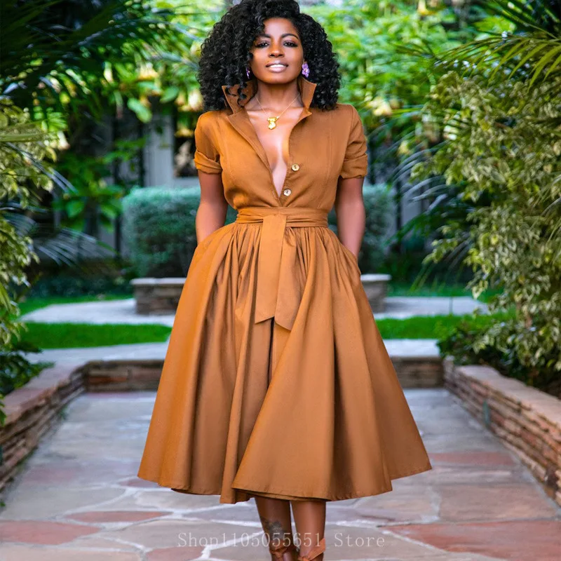 

Fashionable Midi One-Piece Dress with Belt Multi-Color Open Cardigan Women's Sleeveless Dress Stylish African Clothing