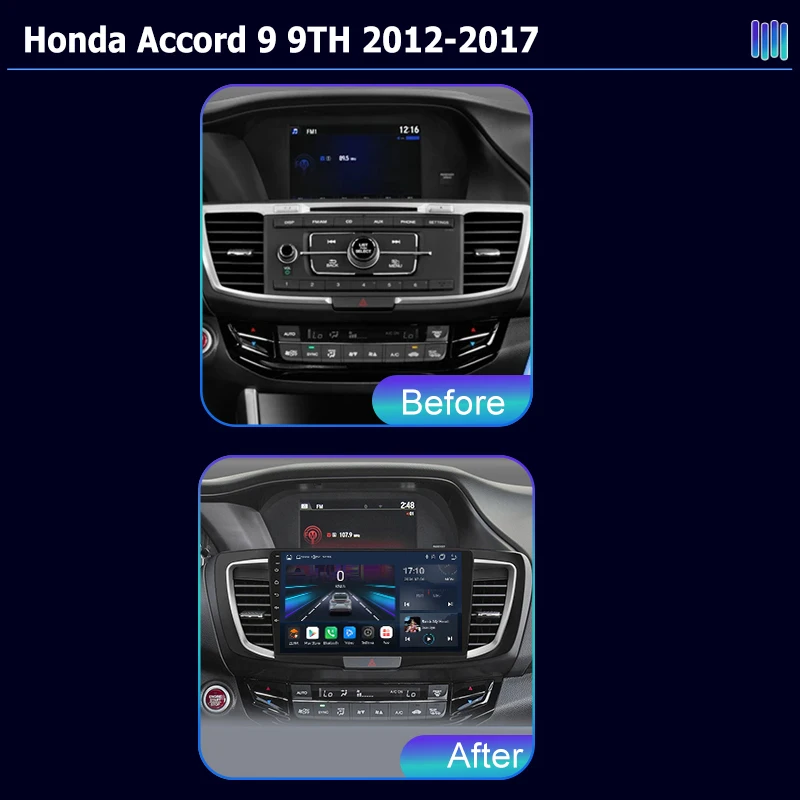 roadivox AI VOICE Android car radio for Honda Accord 9 9TH LHD 2012 stereo GPS Navigation video Multimedia Player tape recorder
